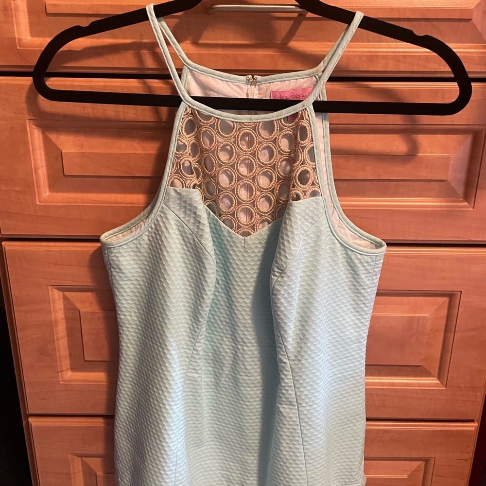 Mint Blue Textured Sleeveless Top